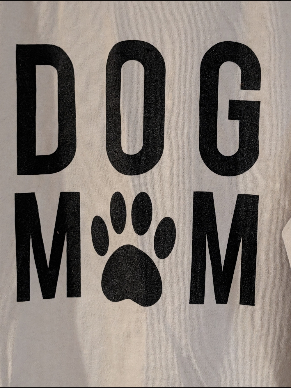 Dog Mom Graphic Crewneck Sweatshirt - Cream Oversized - Picture 2 of 5